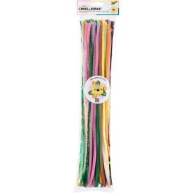  778193-Set de Bricolage de Fil Chenille Safari, Cure-Pipe pour Enfants et Adultes, 100 pièces Assorties en 10 Couleurs, diamètre 8 mm et Longueur 50 cm, 778193, Multicolored