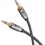  65276 Câble AUX stéréo audio de 3,5 mm 5 m/câble jack pour écouteurs, autoradio, PC, tablette, câble haut-parleur/connexion plaqué or