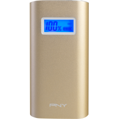 Batterie externe PNY dorée 5200 mAh avec câble USB/micro USB