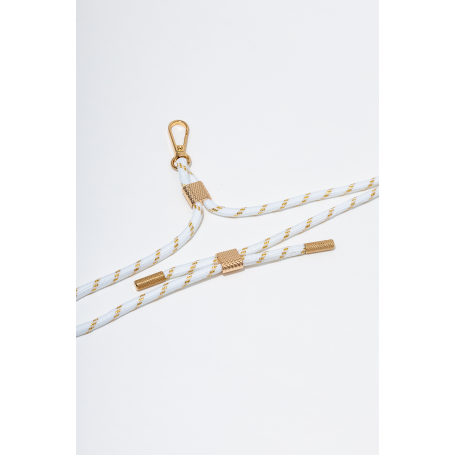 AF Bandoulière blanche détail gold