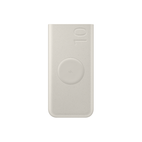 Powerbank 10 000mAh USB C/induction recyclés Beige