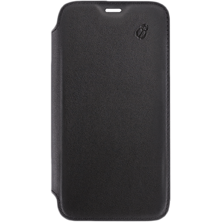 FOLIO IP 11 PRO MAX CUIR TRANSPARENT NOIR
