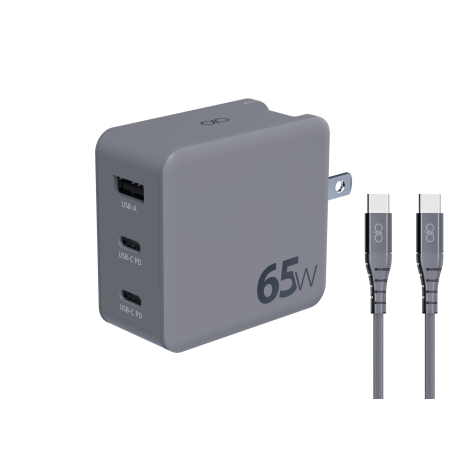 CS voyage 65W PD GaN USBA+2C US/UK/EU/AU Recyclé G
