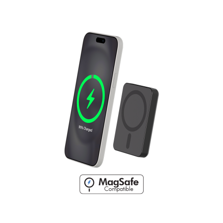 PB MagSafe 5000mAh Mini Magnet USB C 15W Noir