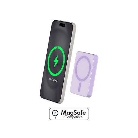 PB MagSafe 5000mAh Mini Magnet USB C 15W Violet