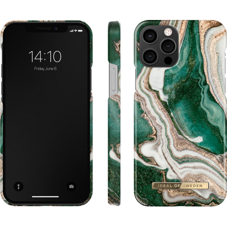Fashion Case iPhone 12/12 PRO Golden Jade Marbel