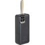 PB 30.000mAh Fast Charge/PD 3 ecrans LCD 20W Noir