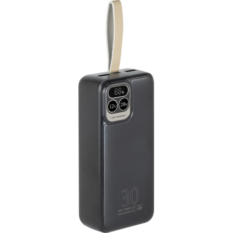 PB 30.000mAh Fast Charge/PD 3 ecrans LCD 20W Noir