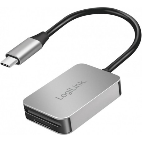 LogiLink USB 3.0 Dual-Kartenleser USB-C/SD/microSD alu