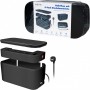 LogiLink Kabelbox m. 5-fach-Steckdosenleiste USB/Schuko sch