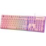 Deltaco PK75 Gaming Tastatur Membran RGB pink