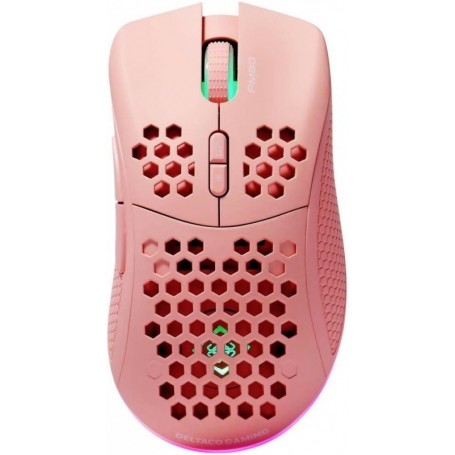 Deltaco PM80 Gaming Maus Wireless ultraleicht RGB pink