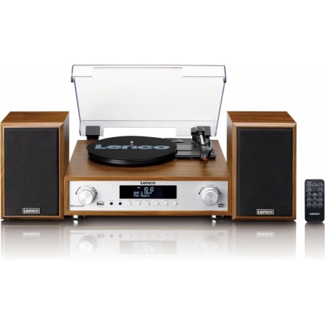 Lenco HiFi-Set Plattenspieler/DAB+/FM/BT/USB holz