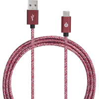 Câble USB/USB C tissé rouge burgundy de 2 mètres