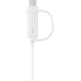Câble USB/micro USB avec adaptateur USB C blanc