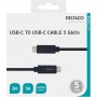 Deltaco USB-C zu USB-C Kabel 2m 5A schwarz