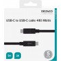 Deltaco USB-C zu USB-C Kabel 3m schwarz