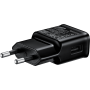 Chargeur secteur rapide noir Samsung pour smartphones équipés d'un port USB C