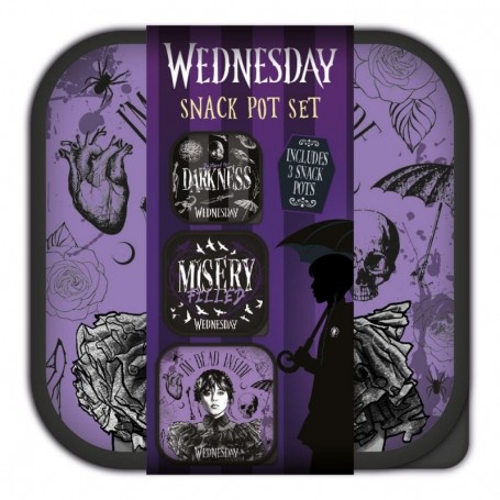 Wednesday Boites à goûter 3 in 1 Snack Pots