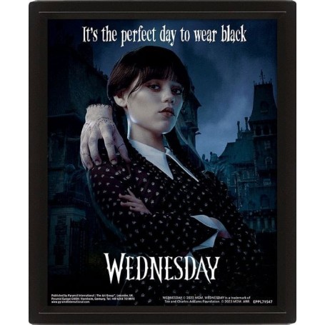 Wednesday poster encadré effet 3D Perfect Day 26 x 20 cm
