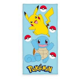 Pokemon serviette de bain Pikachu & Carapuce 75 x 150 cm