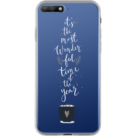 Coque rigide transparente Wonderful time pour Huawei Y6 2018