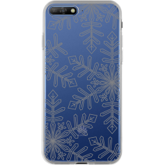 Coque semi-rigide transparente Flocons de Neige pour Huawei Y6 2018