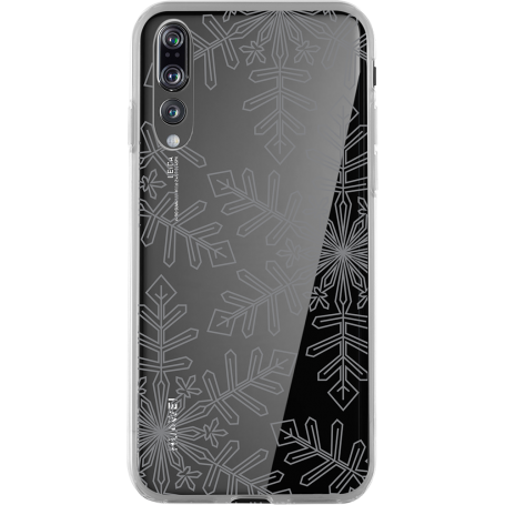 Coque rigide transparente Flocons de Neige pour Huawei P20 Pro