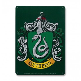 Harry Potter panneau métal Slytherin 15 x 21 cm