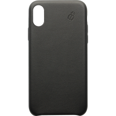 Coque rigide Beetle Case en cuir noir pour iPhone XR