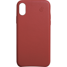 Coque rigide Beetle Case en cuir rouge pour iPhone XR