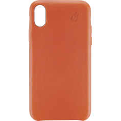 Coque rigide Beetle Case en cuir orange pour iPhone XR