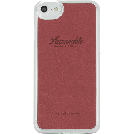 Coque rigide Façonnable rouge collection French Riviera pour iPhone 6/6S/7/8