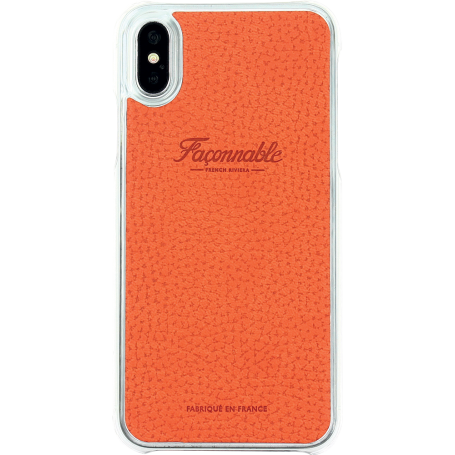 Coque rigide Façonnable orange collection French Riviera pour iPhone X/XS