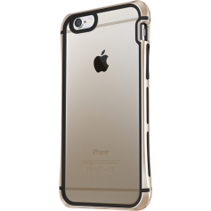 Coque rigide Itskins Toxik transparente et dorée pour iPhone 6/6S