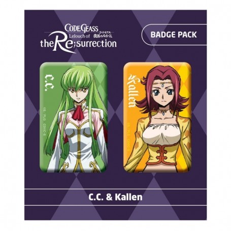 Code Geass Lelouch of the Re:surrection pack 2 pin\'s C.C. & Kallen