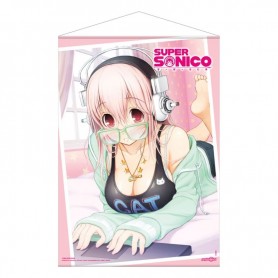 Super Sonico wallscroll Super Sonico on her Laptop 50 x 70 cm