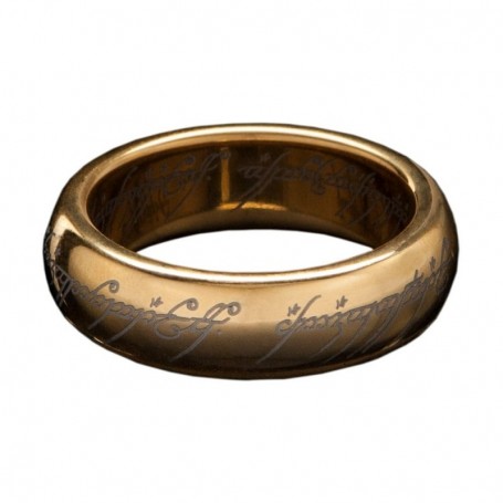 Le Seigneur des Anneaux bague tungstène Anneau Unique (plaqué or) Taille 09