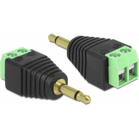 DeLOCK 65528 – Adaptateur pour cable (3.5 mm, masculin, noir, vert, argent, 4 cm, 1.9 cm, 1.7 cm)