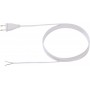  Câble d'alimentation 2x0,75 3m Blanc, H03VVH2-F fiche Euro Non emballé