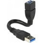  0.15m 2xUSB3.0-A câble USB 0,15 m USB 3.2 Gen 1 (3.1 Gen 1) USB A Noir