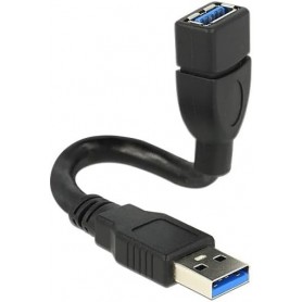  0.15m 2xUSB3.0-A câble USB 0,15 m USB 3.2 Gen 1 (3.1 Gen 1) USB A Noir
