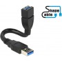  0.15m 2xUSB3.0-A câble USB 0,15 m USB 3.2 Gen 1 (3.1 Gen 1) USB A Noir