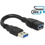  0.15m 2xUSB3.0-A câble USB 0,15 m USB 3.2 Gen 1 (3.1 Gen 1) USB A Noir