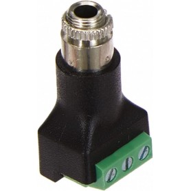 DeLock 65878 3 Broches de 3,5 mm Noir, Vert, interfaces Acier Inoxydable – Câble/Adaptateur (3 Broches, 3,5 mm Femelle, Noir, Vert, en Acier Inoxydable)