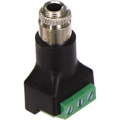 DeLock 65878 3 Broches de 3,5 mm Noir, Vert, interfaces Acier Inoxydable – Câble/Adaptateur (3 Broches, 3,5 mm Femelle, Noir, Vert, en Acier Inoxydable)