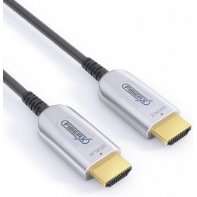câble HDMI 10 m HDMI Type A (Standard) Noir, Argent