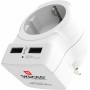 SKROSS | 1.500280 | EUR vers UK + 2USB | Adaptateur de Voyage Europe vers UK, Chargeur USB 2 Ports 2,4 A - Tension et Puissance 100V-1500W/250V-3750W - Protection Anti Choc Electrique