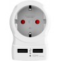 SKROSS | 1.500280 | EUR vers UK + 2USB | Adaptateur de Voyage Europe vers UK, Chargeur USB 2 Ports 2,4 A - Tension et Puissance 100V-1500W/250V-3750W - Protection Anti Choc Electrique