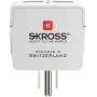 SKROSS | 1.500280 | EUR vers UK + 2USB | Adaptateur de Voyage Europe vers UK, Chargeur USB 2 Ports 2,4 A - Tension et Puissance 100V-1500W/250V-3750W - Protection Anti Choc Electrique